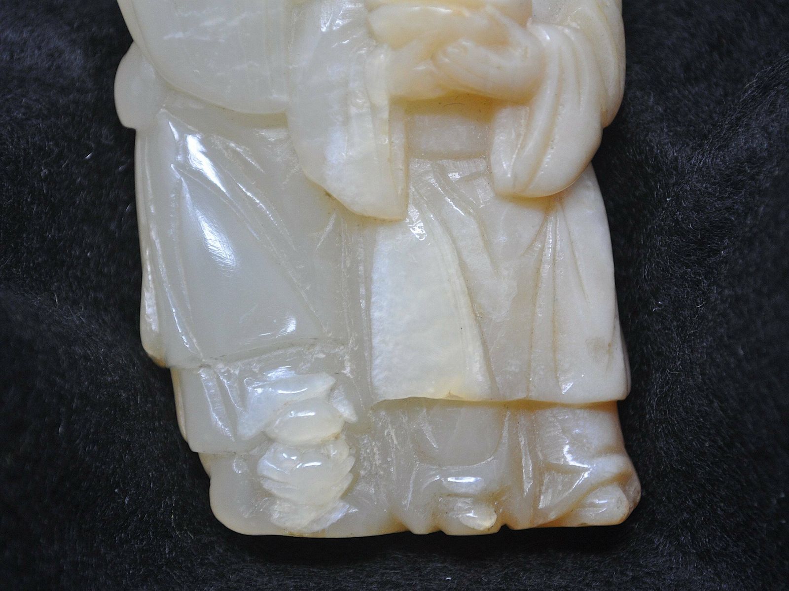 Antique Chinese Hardstone He He Twins Carving  Qing Dynasty photo vintage