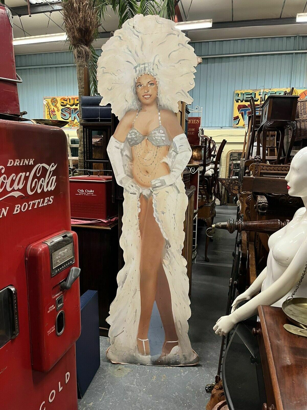 Burlesque Stage Prop. Huge Hand Painted 8 Feet Tall