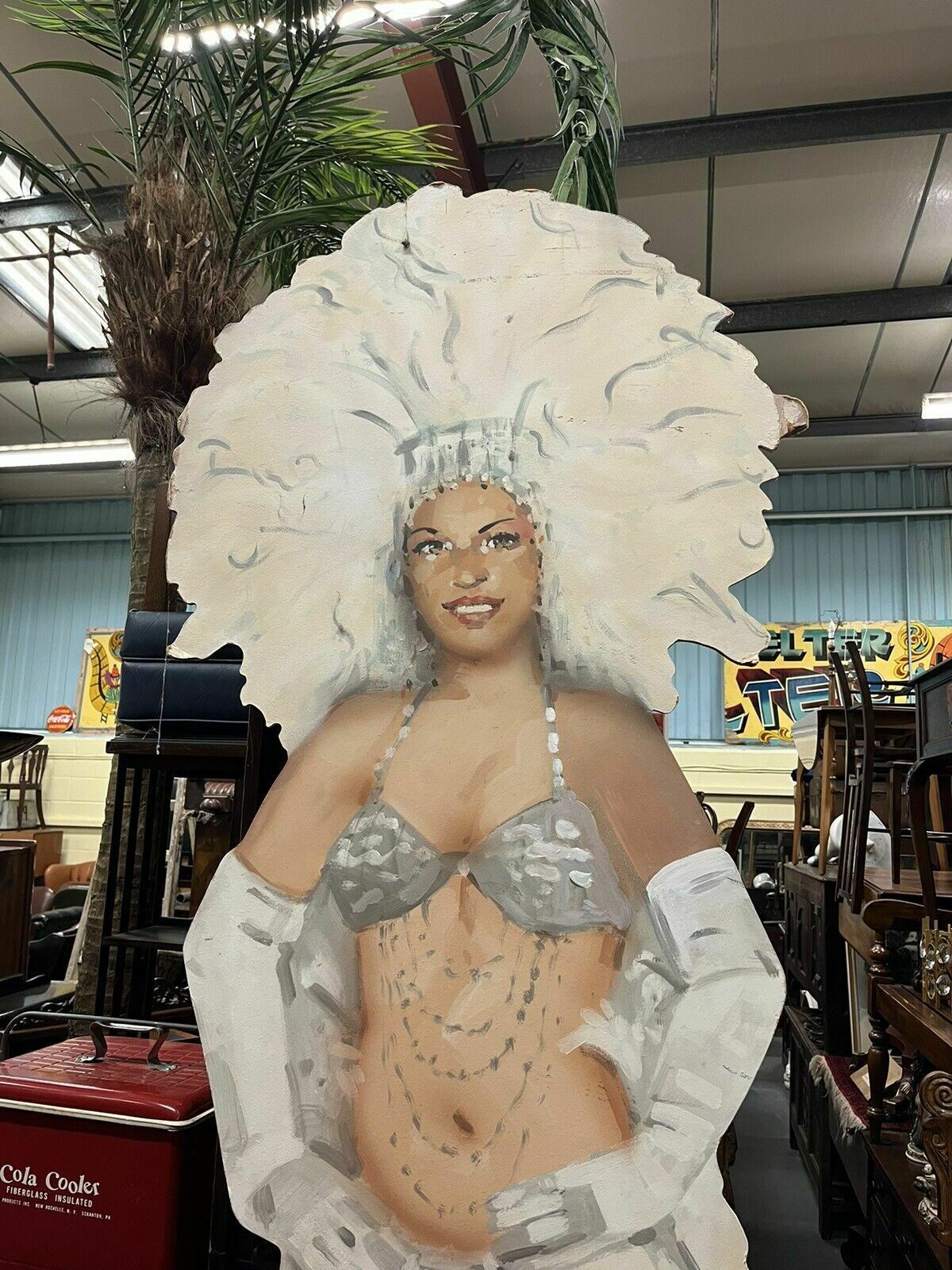 Burlesque Stage Prop. Huge Hand Painted 8 Feet Tall photo furniture