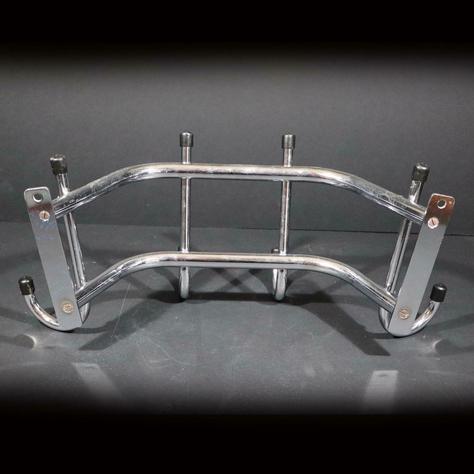 Furniture Vintage French Chrome Coat Rack Mid Century Industrial Wall Hanging Rack With Hooks photo
