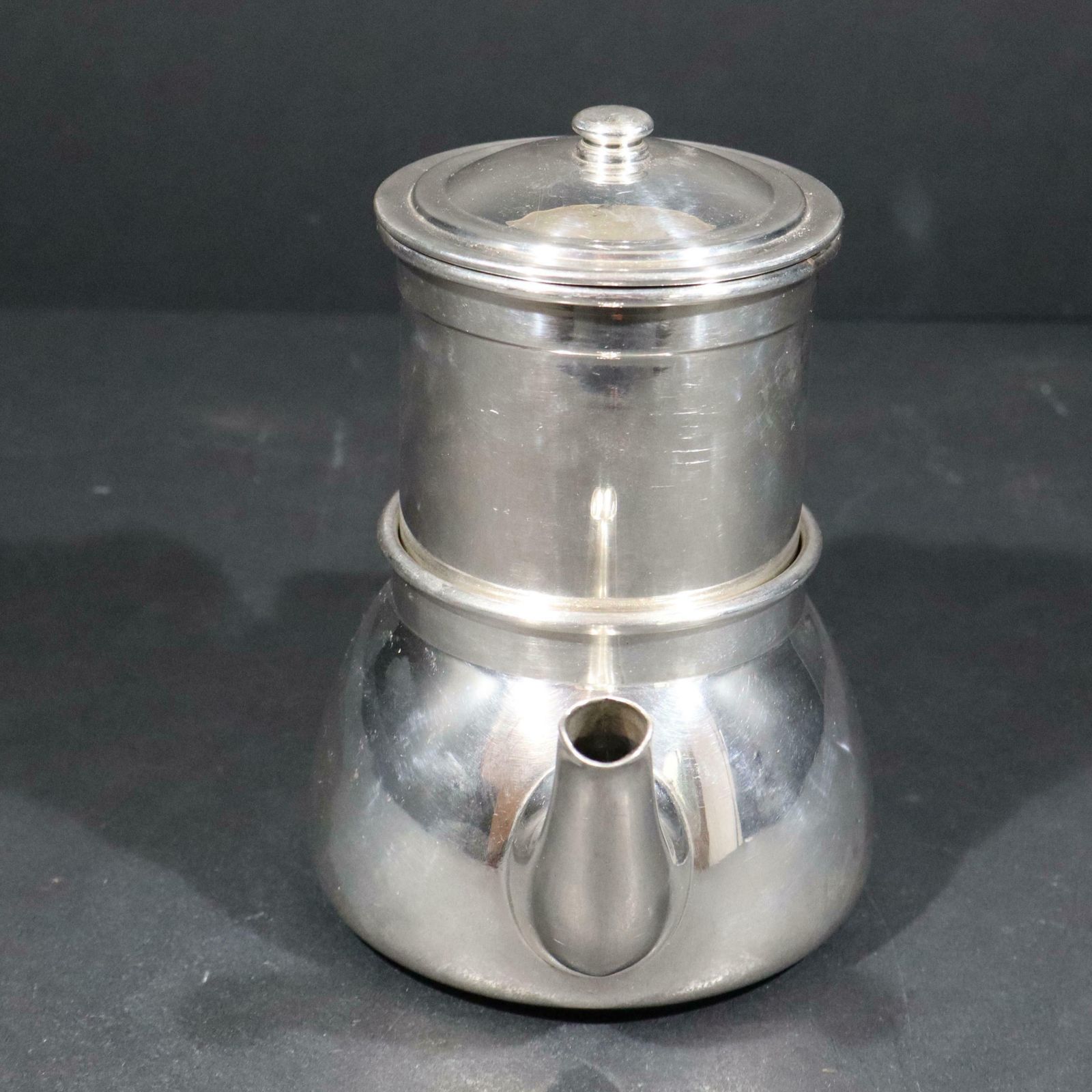 Art Deco Drip Coffee Pot, Alfenide Tea Pot, Wiskemann Brussels photo for sale