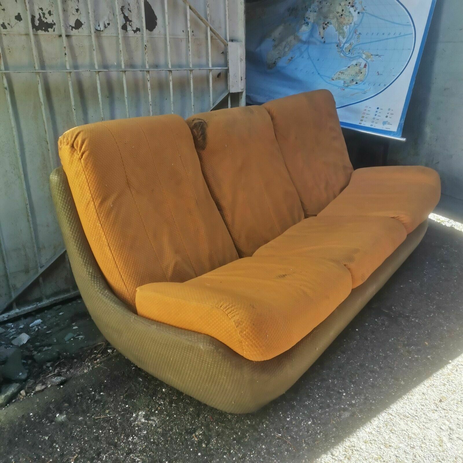 Atlantis Czech Vintage Space Age Sofa Mcm Lightweight Unique Seating 3 Seater photo Furniture
