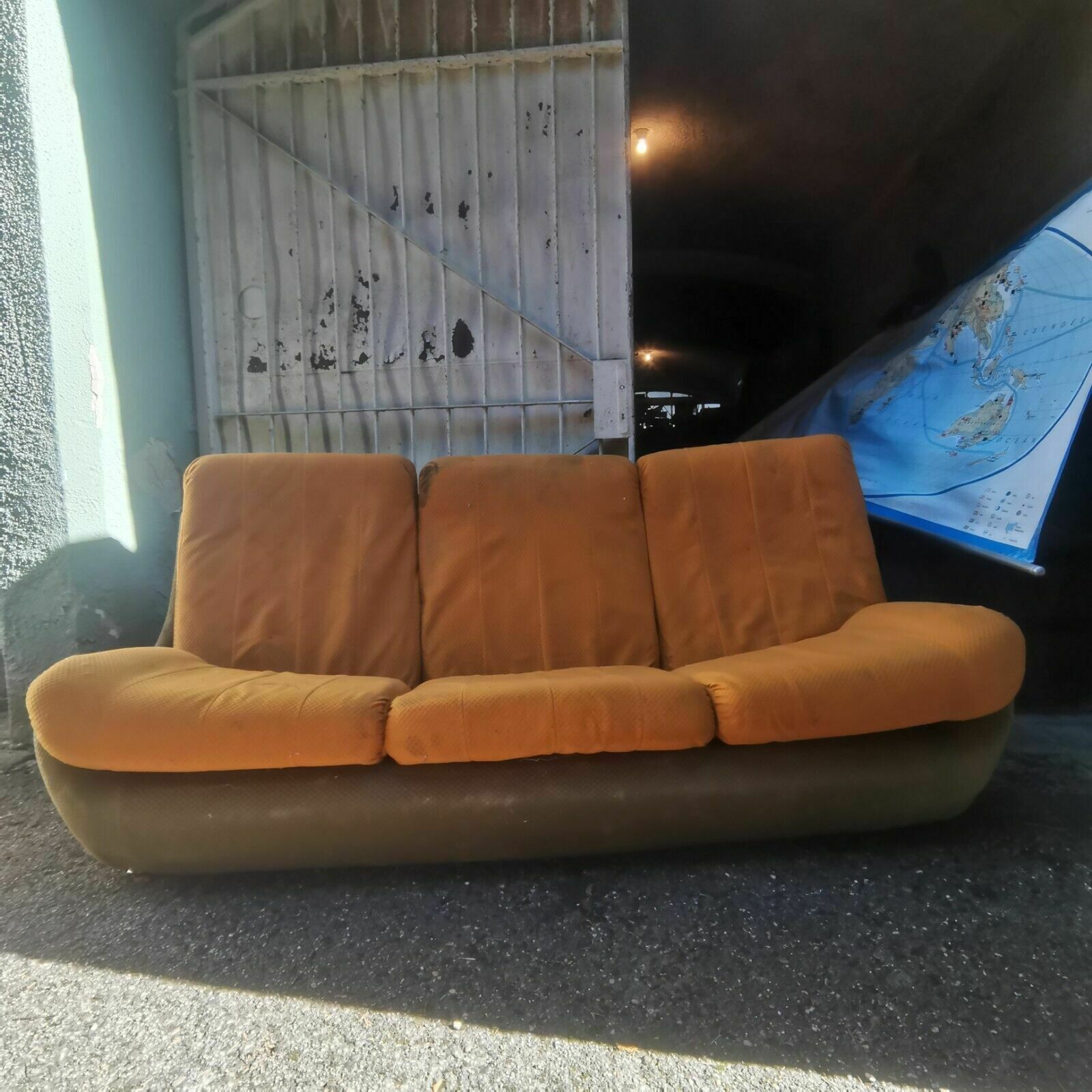 Atlantis Czech Vintage Space Age Sofa Mcm Lightweight Unique Seating 3 Seater photo buy