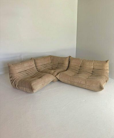 Brown Corduroy Ligne Roset Togo Livingroom Set photo furniture