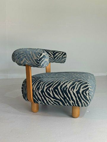 Big, Pine Armchair In Royal Blue Fabric photo buy