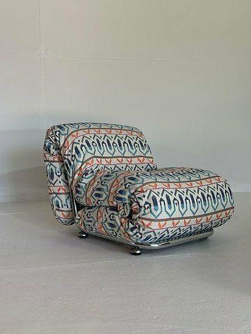 photo for sale Funky Italian Chrome Set Of Lounge Chairs