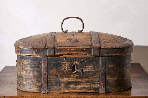 18th Century Swedish Folk Art Marriage Box   Patinated photo for sale