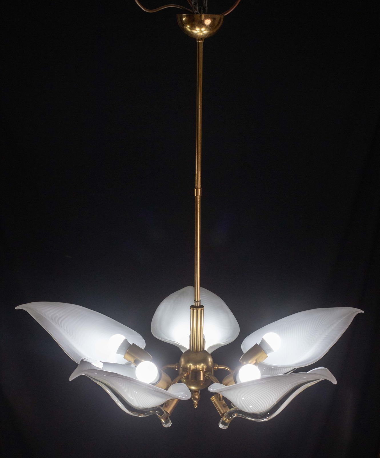 Elegant Chandelier Franco Luce For Seguso, Murano Glass, 1970s photo buy