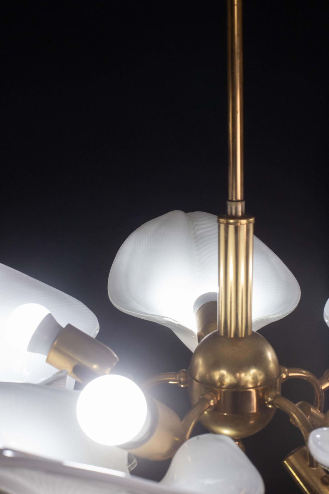 Elegant Chandelier Franco Luce For Seguso, Murano Glass, 1970s photo vintage