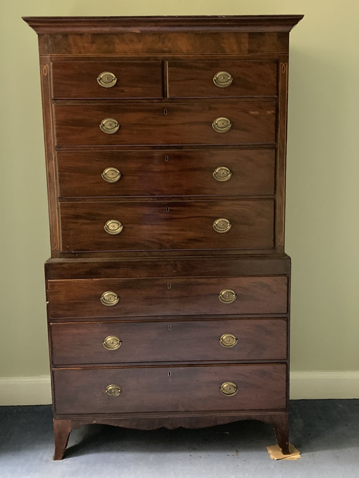 George III Mahogany Chest On Chest