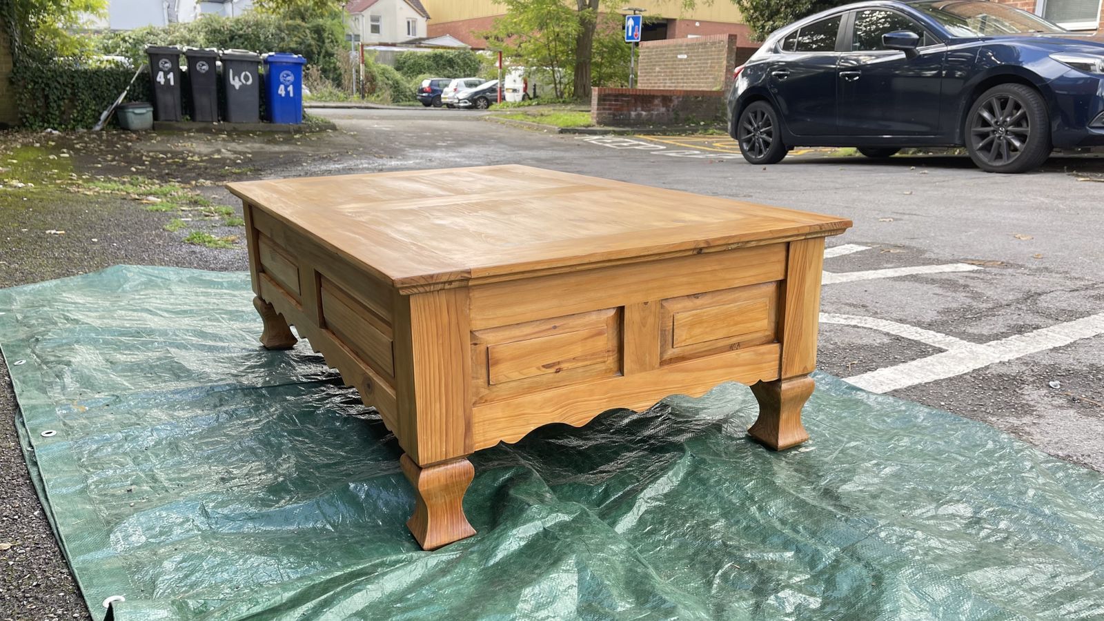 Large Farm Style Solid Pine Coffee Table