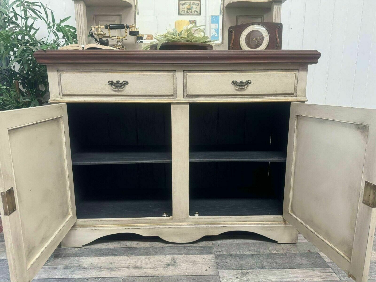 Vintage Shabby Aged/Distressed Sideboard/Chiffonier Cabinet/Dresser With Mirror photo buy