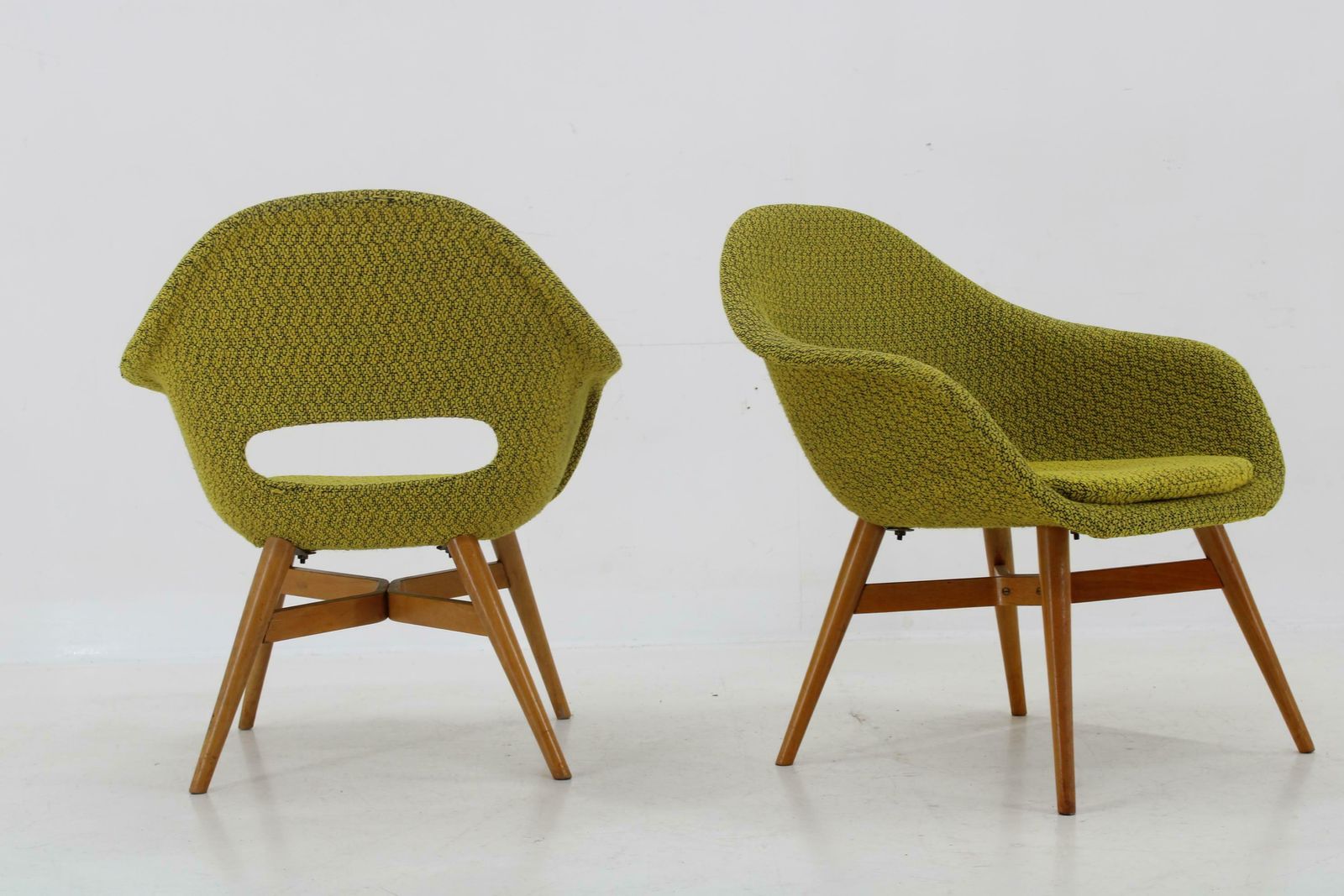 photo furniture Pair Of 1960s Miroslav Navratil Shell Lounge Chairs, Czechoslovakia