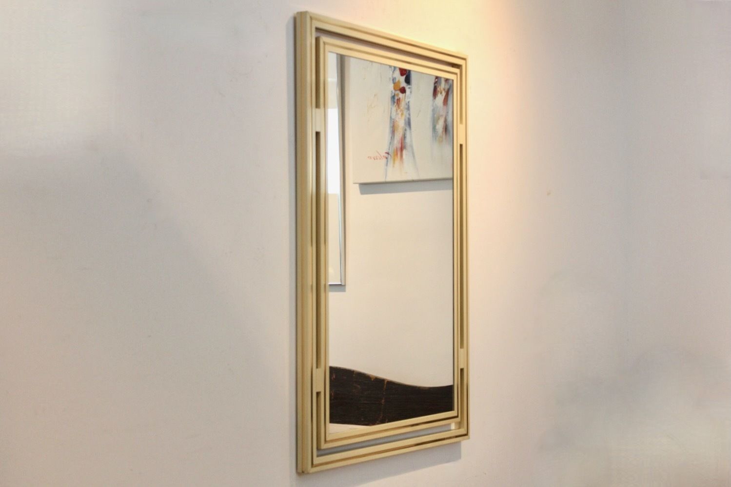 Elegant Mirror By Pierre Vandel Paris France 1970s photo 1921.0