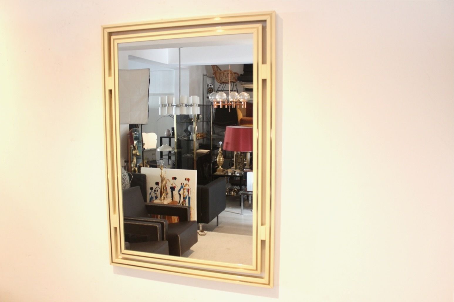 photo furniture Elegant Mirror By Pierre Vandel Paris France 1970s