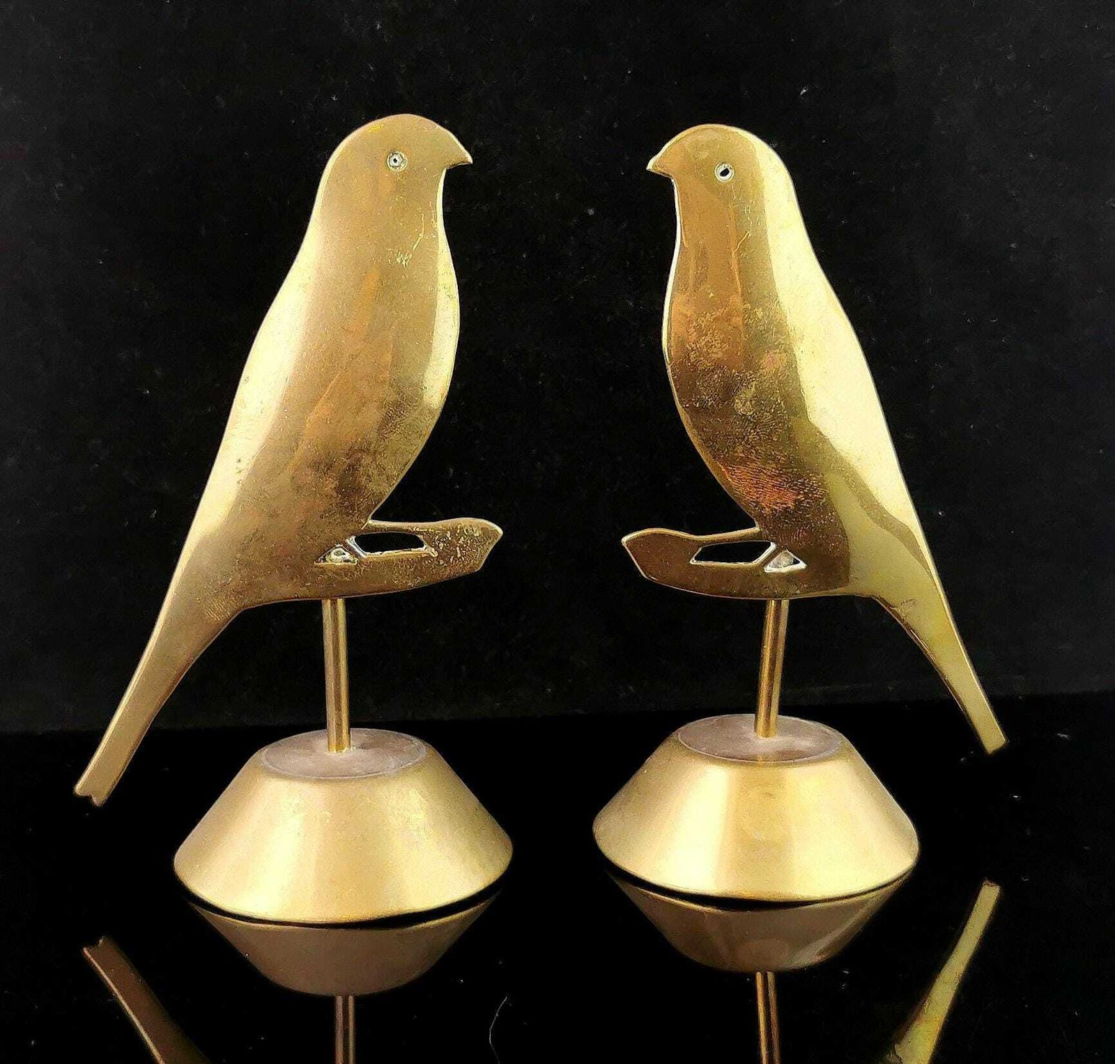Antique Brass Bird Silhouettes, Decor photo vintage