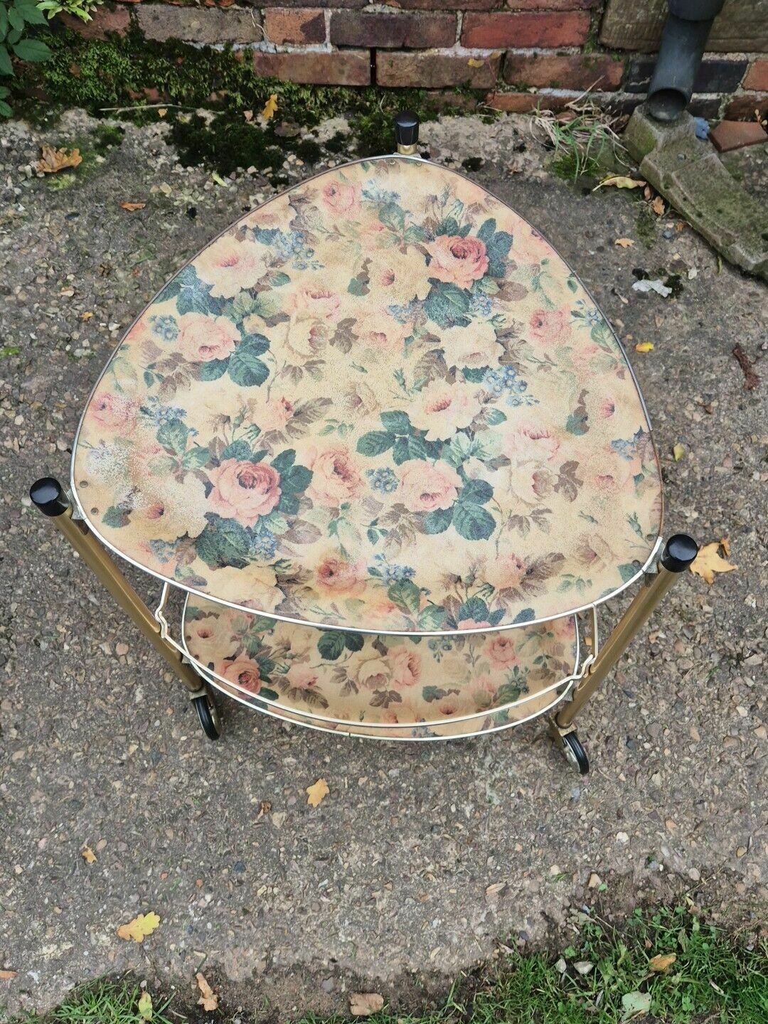 95.0 Glos Arnold Designs, A Mid 20th Century, Vintage Fibreglass Twin Shelved Trolley photo
