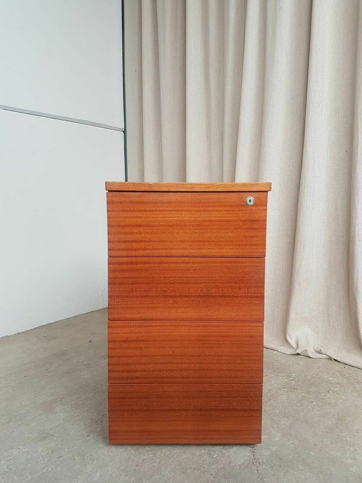 Vtg Late Mid Century Filing Chest Of Drawers Scandi Retro Danish Minimalist R607 photo furniture
