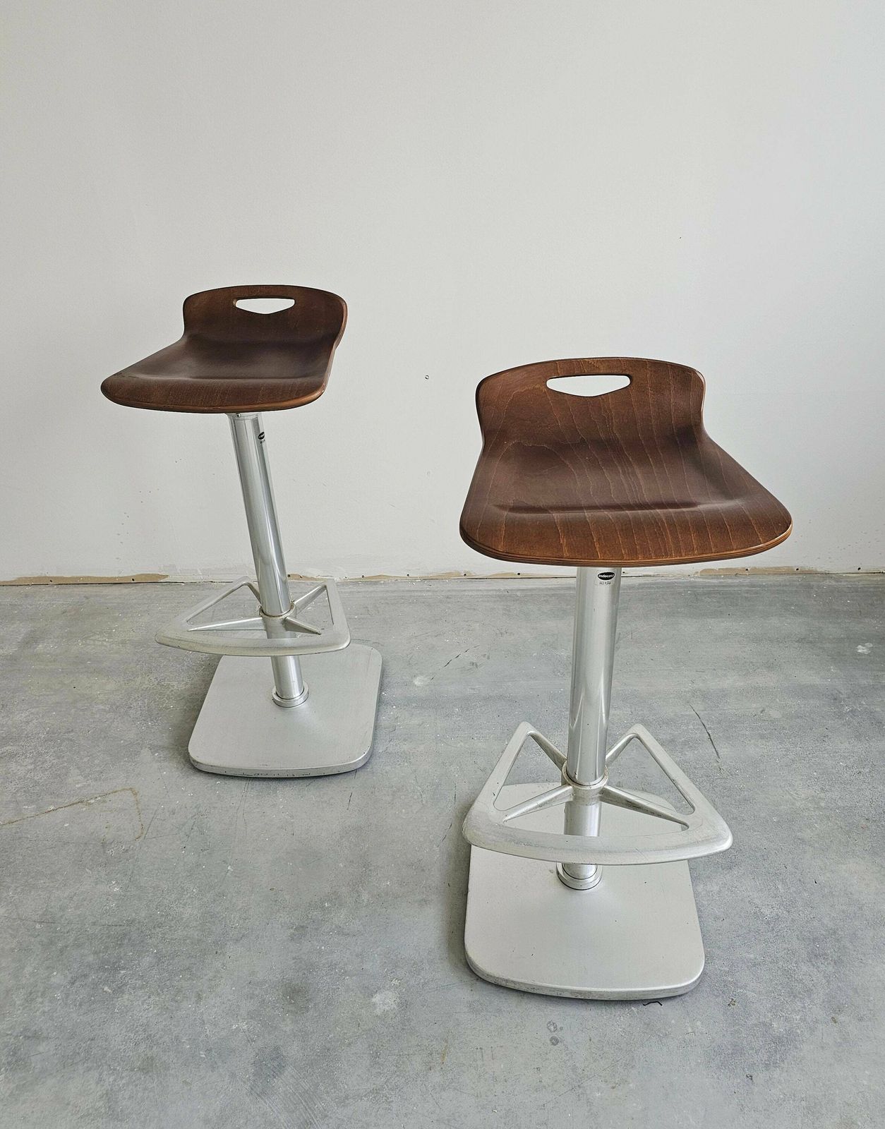 Pair Of Postmodern Bar Stools By Indecasa Designed By Joan Casas // Made In Spain In The 1980s photo buy