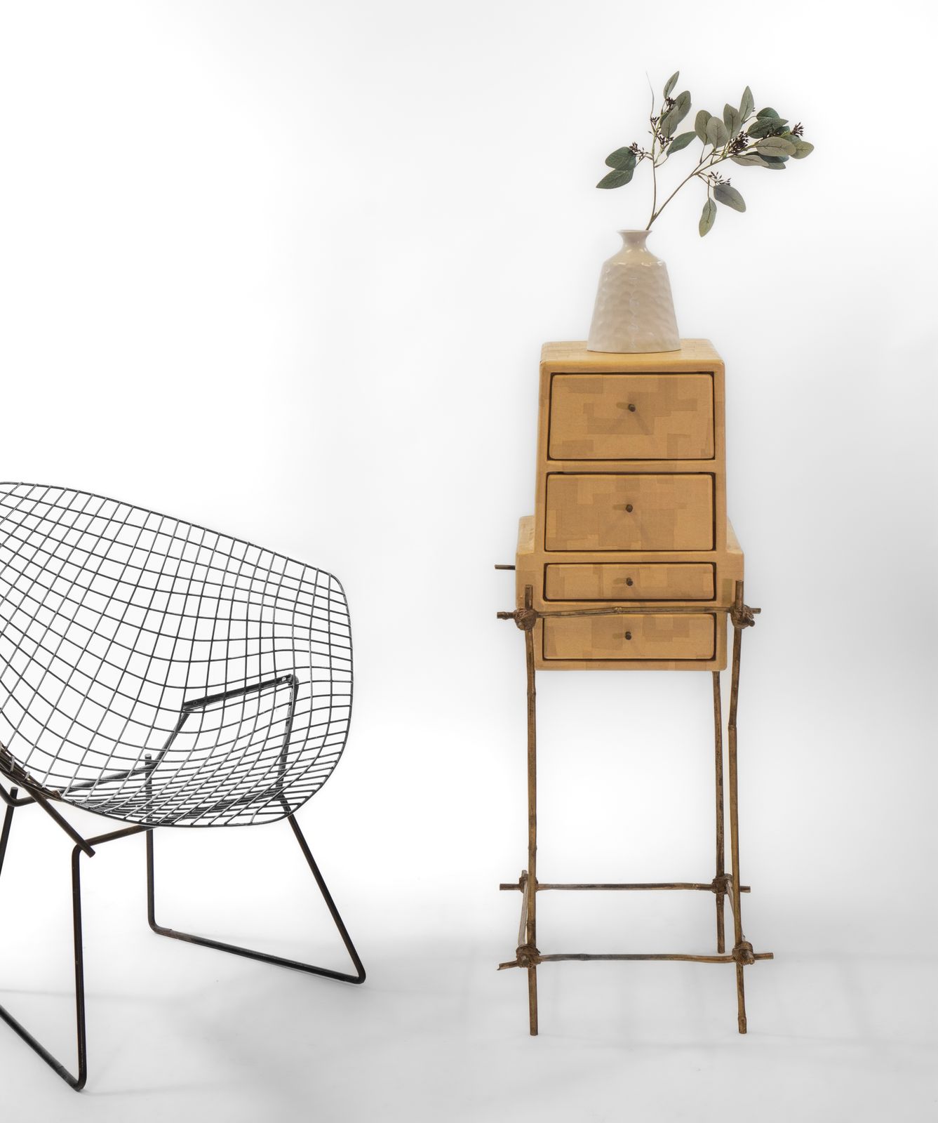 Studio Glithero Ad Hoc Cabinet On Gilt Bronze Bamboo Stand Les French Series 1 photo Furniture