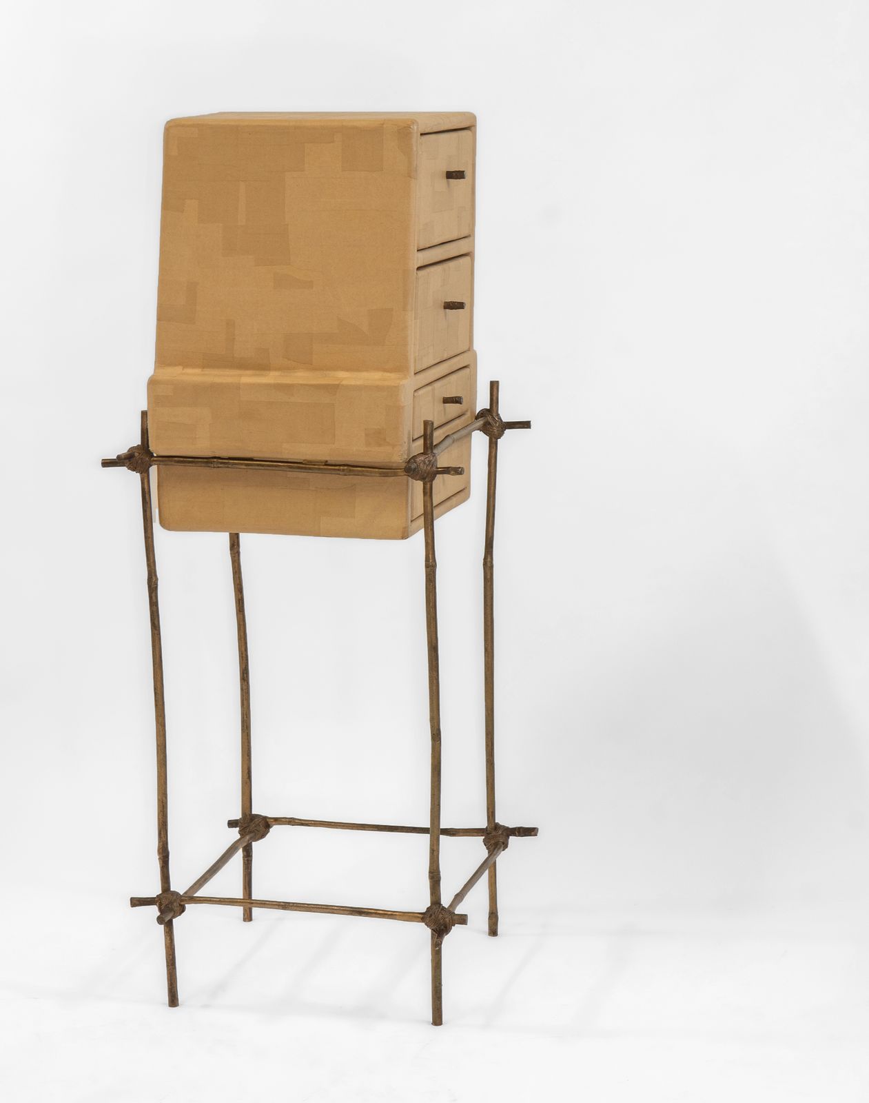 Studio Glithero Ad Hoc Cabinet On Gilt Bronze Bamboo Stand Les French Series 1 photo vintage