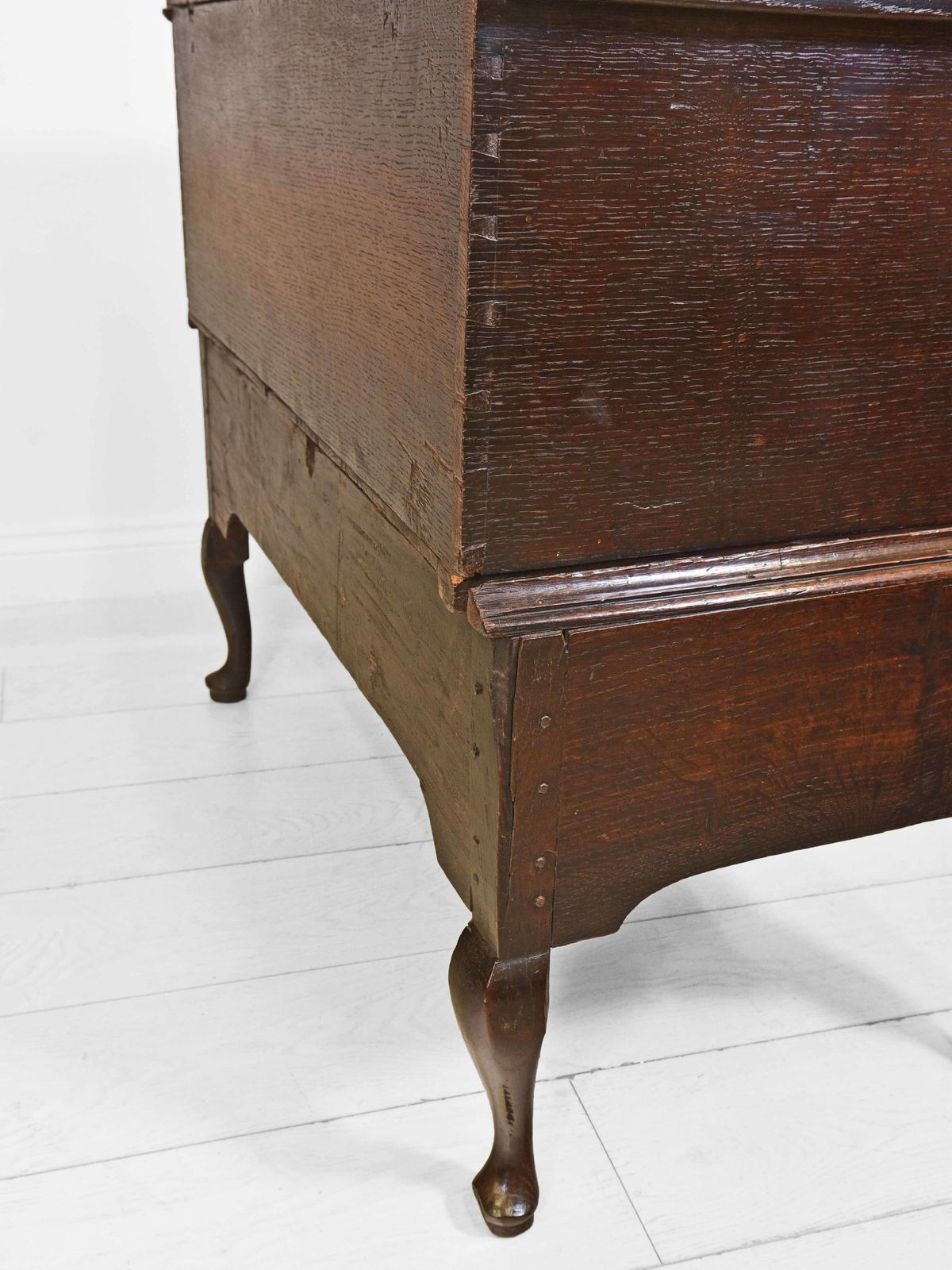 Antique Georgian Oak Blanket Chest On Stand With Drawers Circa 1750 photo vintage