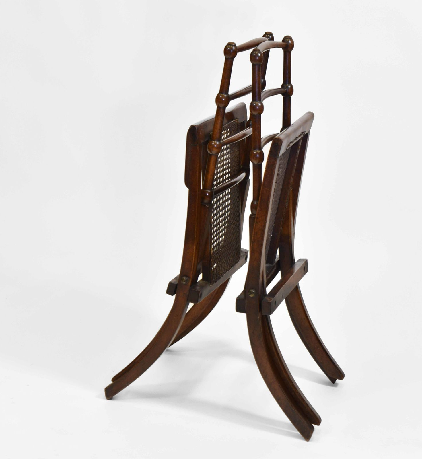 Pair Of Aesthetic Movement Folding Chairs E.W Godwin Manner photo vintage