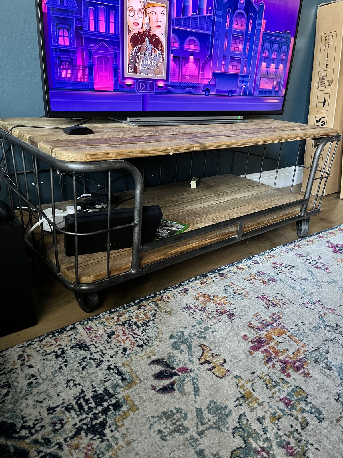 Vintage Luggage Trolly Coffee Table photo furniture