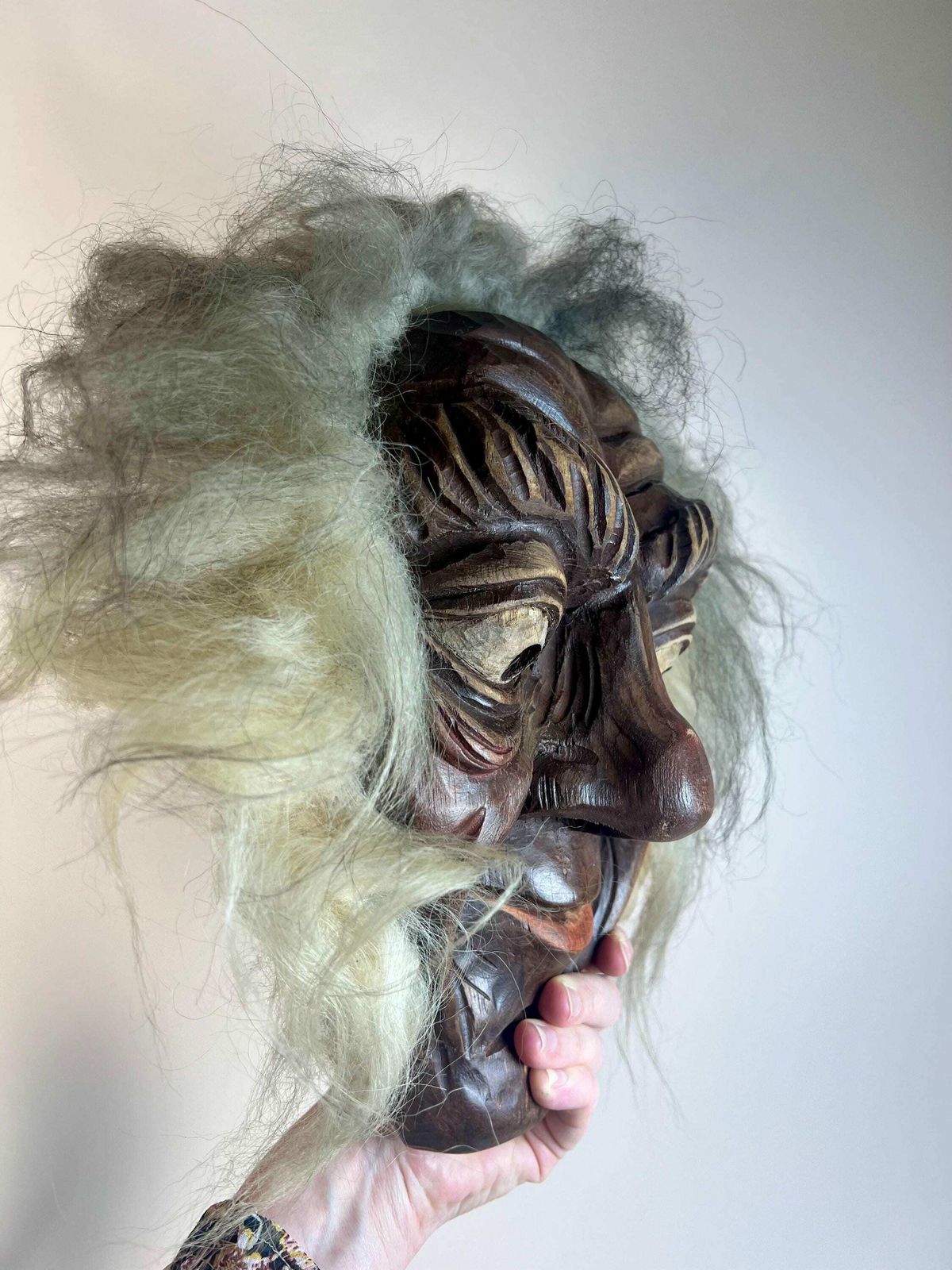 Vintage Swiss Wall Mask, Traditional Fasnacht Mask, Original Adelboden Mask, Traditional Wall Mask photo vintage