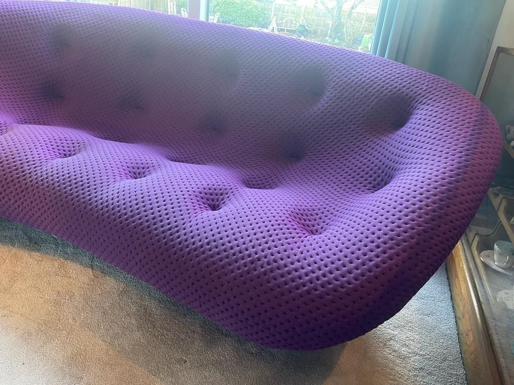 photo vinterior Ligne Roset By Erwan & Ronan Bouroullec Ploum High Back Purple 3 Seater Sofa