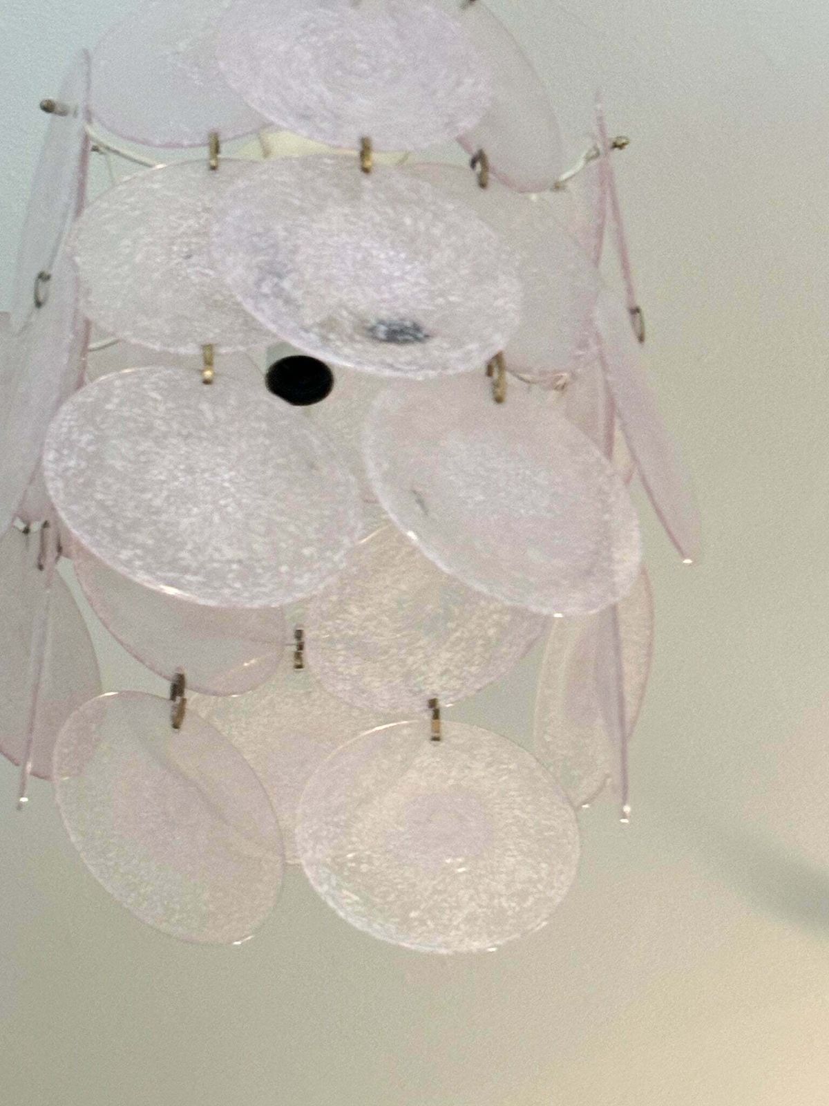Murano Glass Chandelier Attributed To Vistosi, 1970s photo Lighting