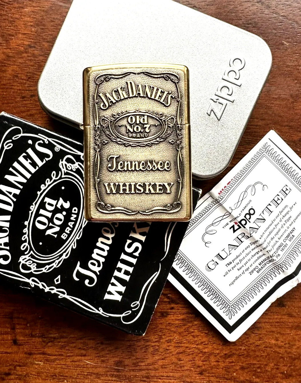 Sale! As New Scarce Genuine 1998 Jack Daniels Zippo Lighter Super Rare Edition, Gift, Christmas, Smoking photo vintage