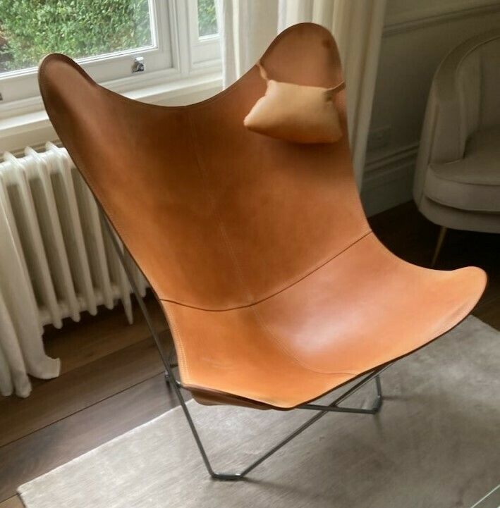 Cuero Design   Leather Butterfly Chair – Pampa Mariposa photo for sale