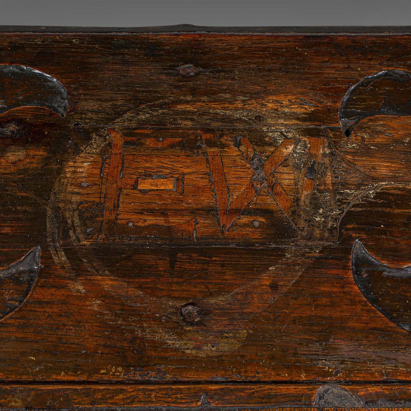 Antique Verger's Bible Box, English, Oak, Carved, Ecclesiastical, William III photo vintage