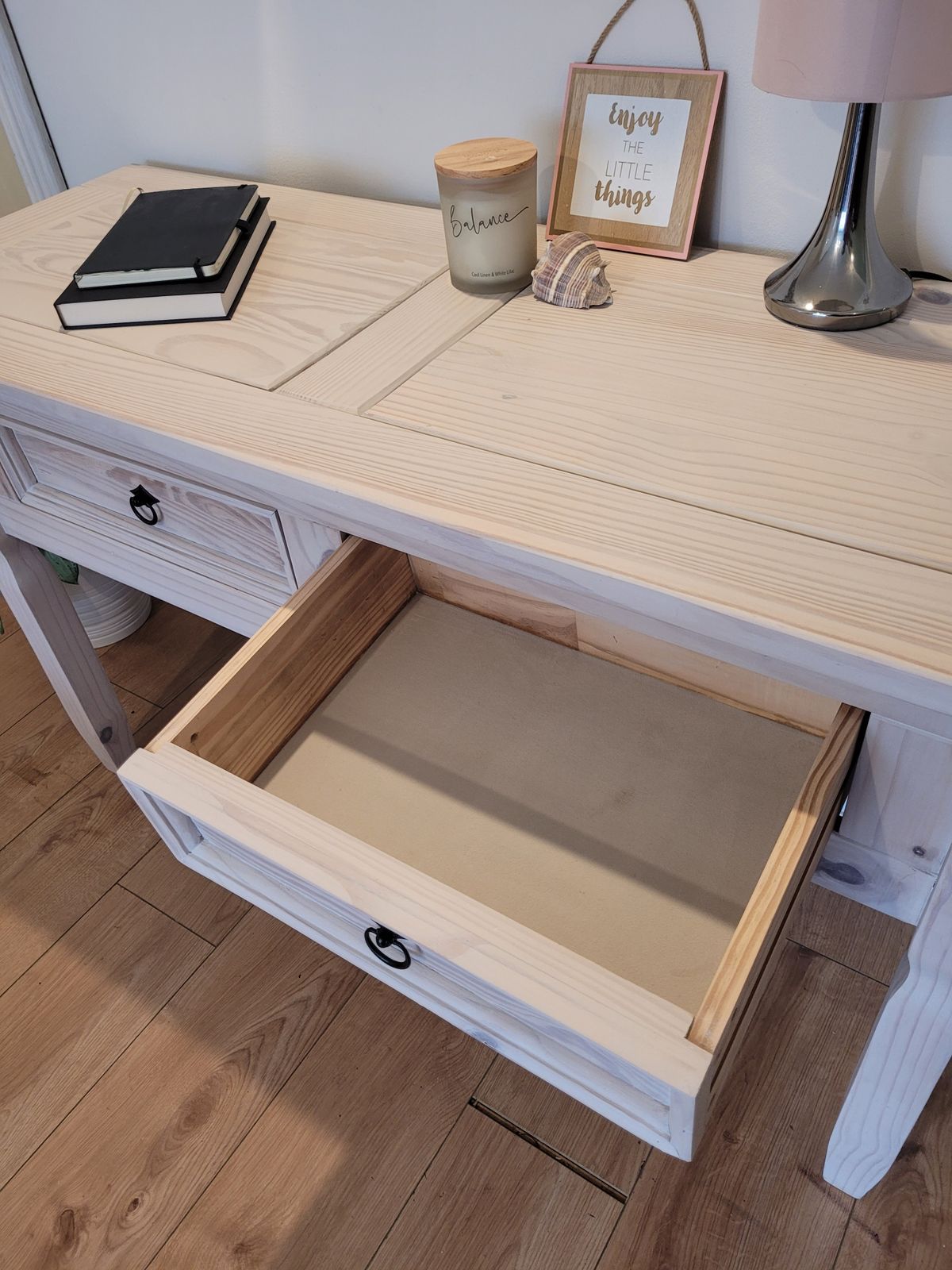Farmhouse Style Upcycled Solid Wood Hallway Side Table
