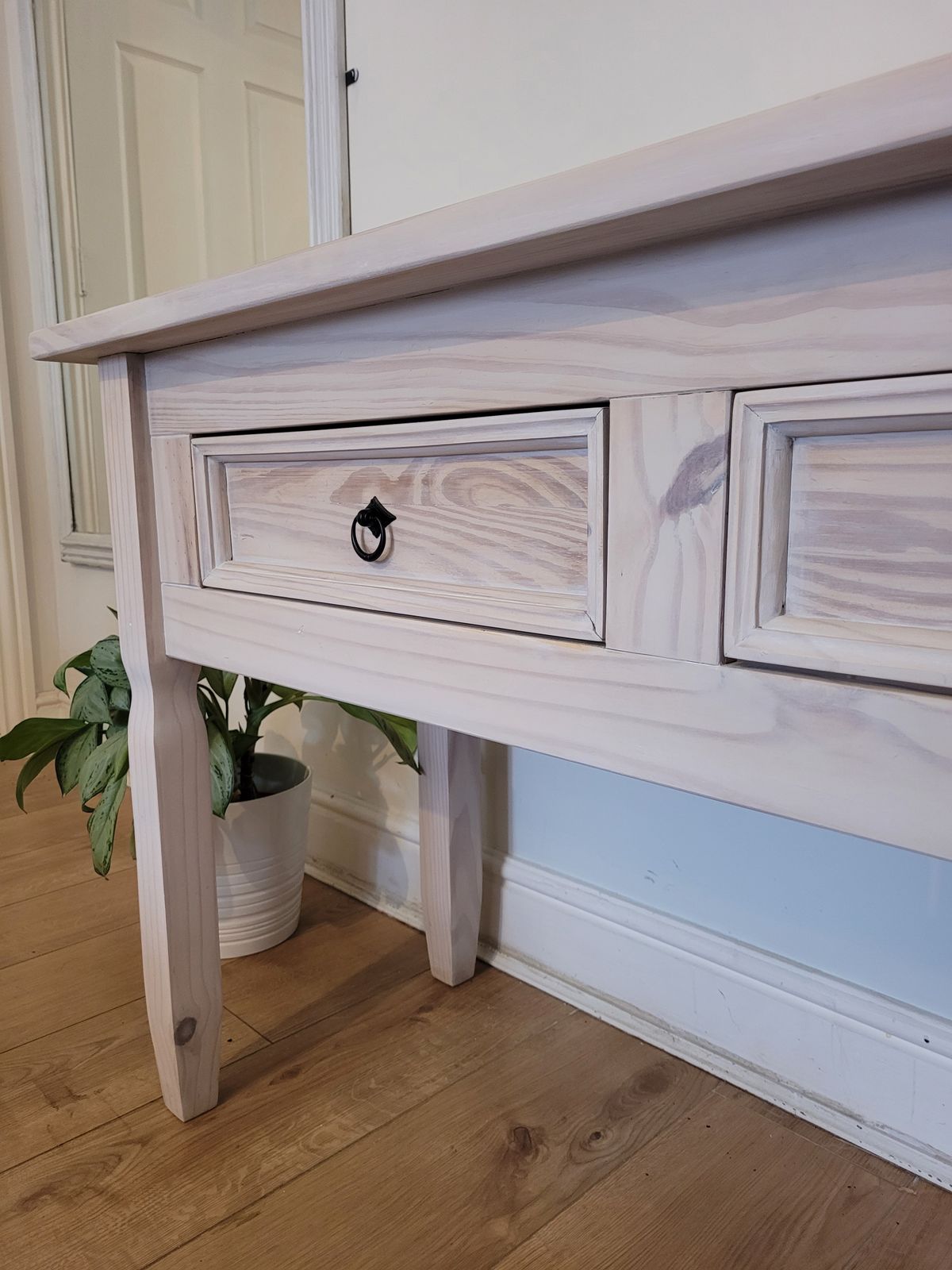 Farmhouse Style Upcycled Solid Wood Hallway Side Table photo 225.0