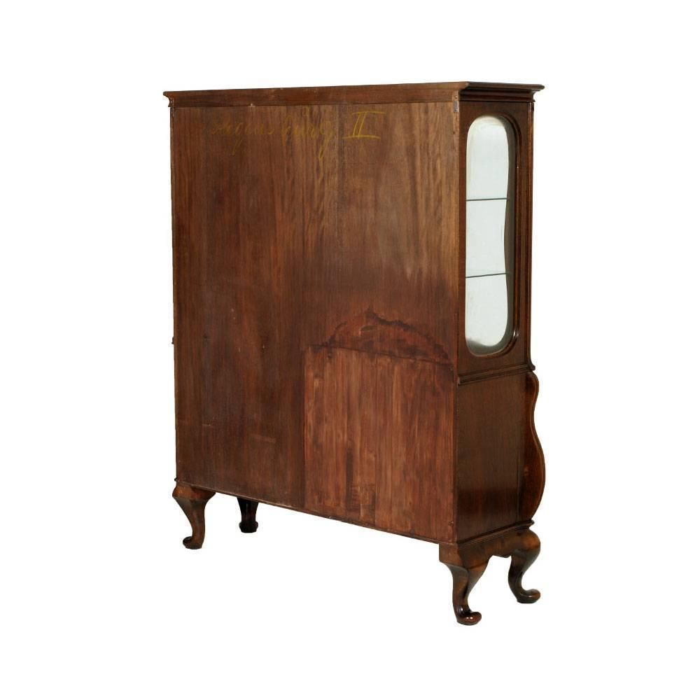 Early 20th Century Baroque Display Cabinet Sideboard In Carved Walnut And Burl photo 5480.8
