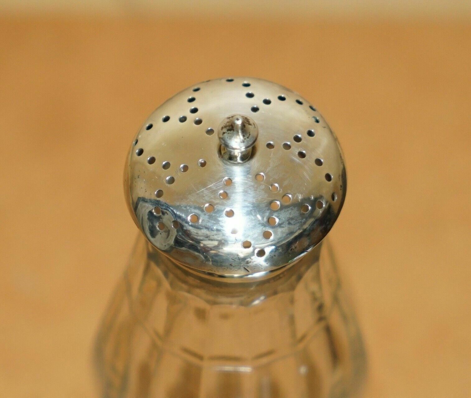 Antique 1844 William Moulson Cut Glass Sterling Sivler Sugar Shaker Must See! photo Home Decor