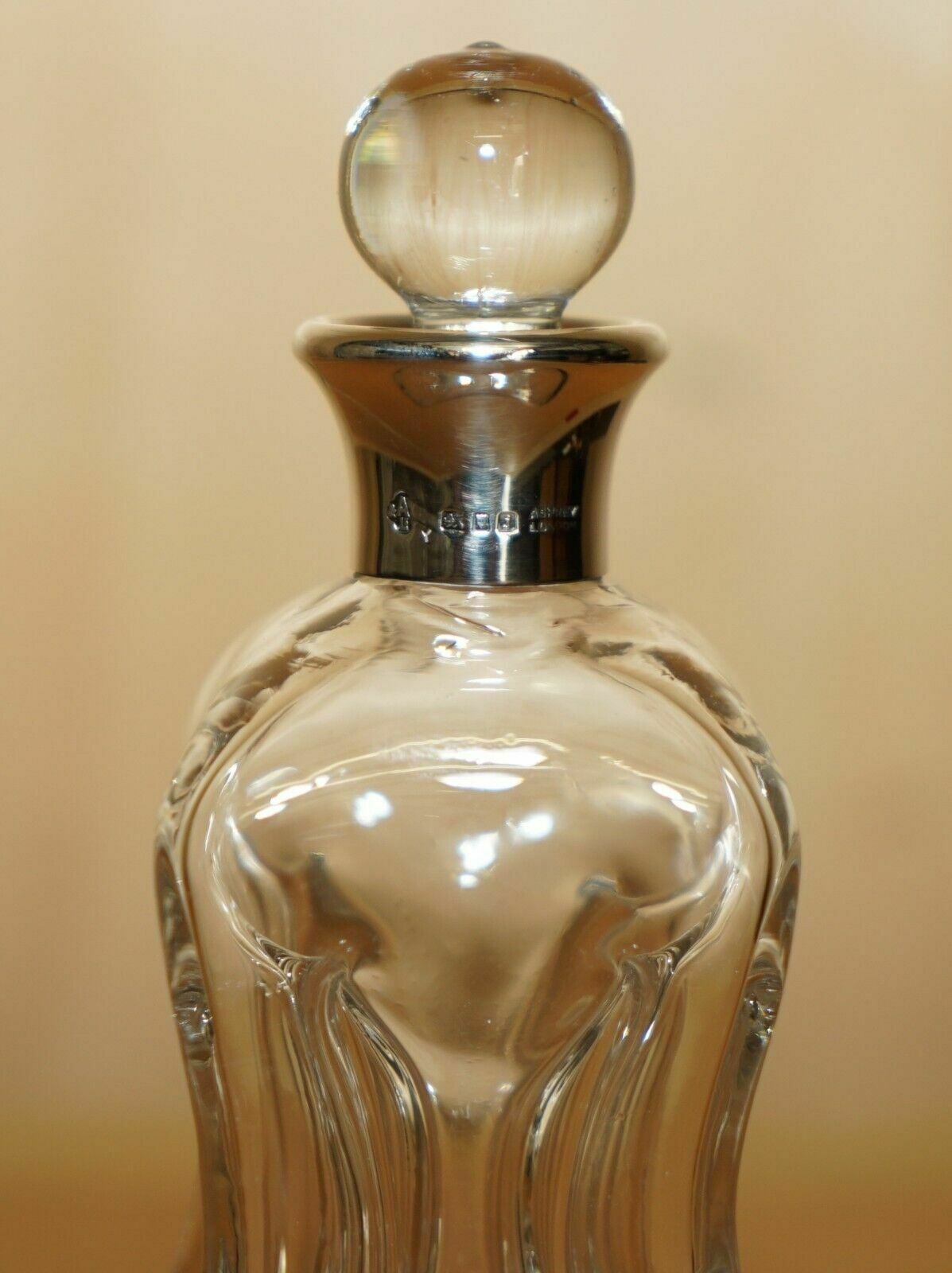 Small One Person Asprey & Co 1964 Sterling Silver Pinch Spirit Wine Decanter photo Home Decor
