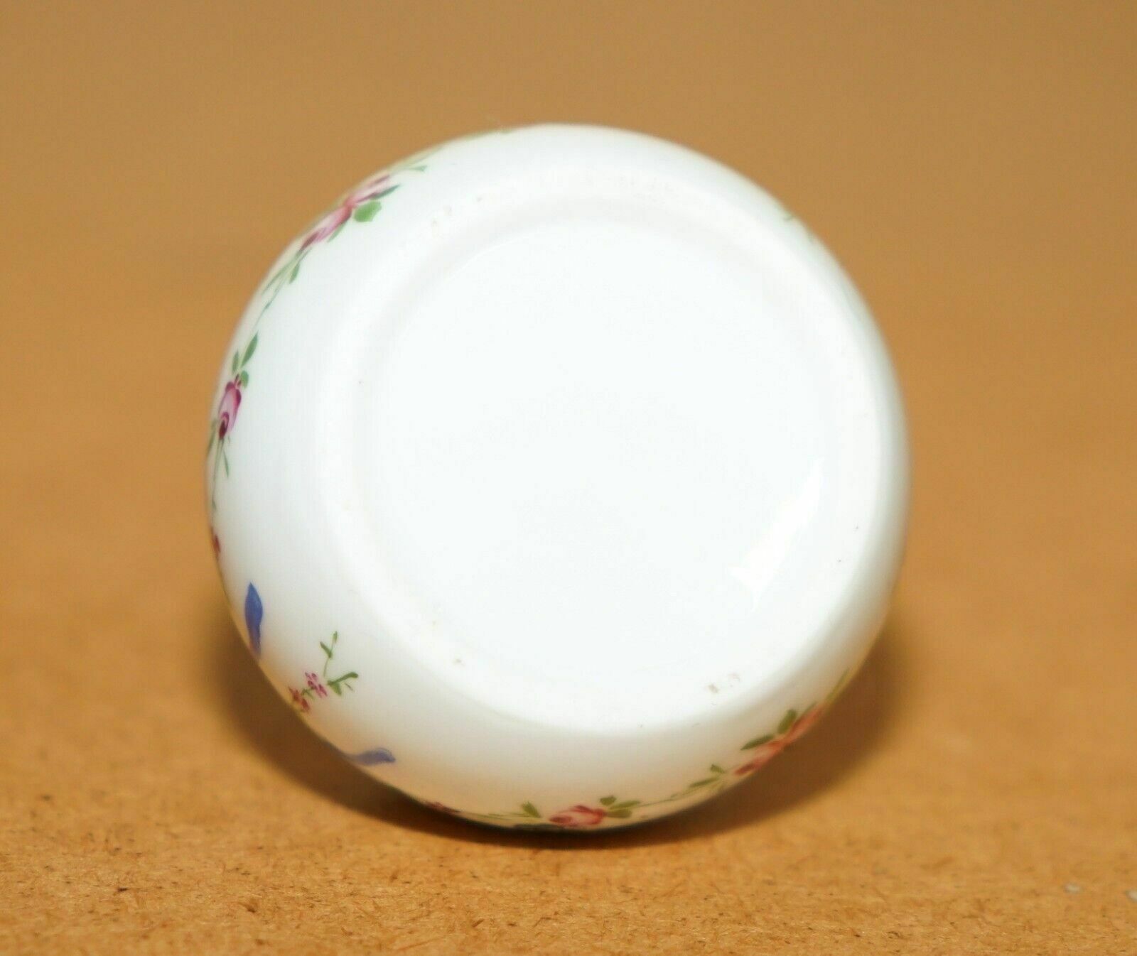 Minature Robert Pringle Antique Porcelain Trinket Pot With Sterling Silver Trim photo buy