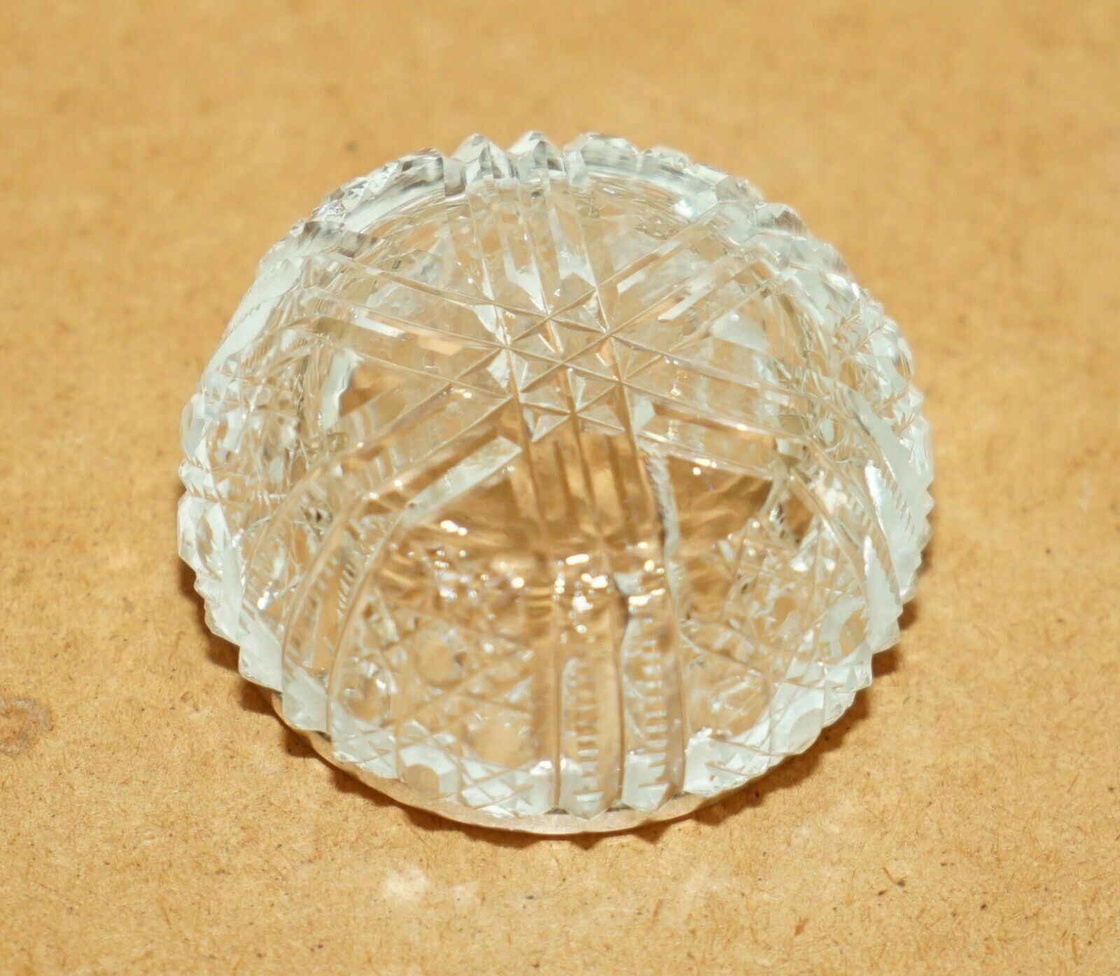 photo furniture Pair Of Miller Brothers Antique Cut Glass Crystal Trinket Pot Sterling Silver