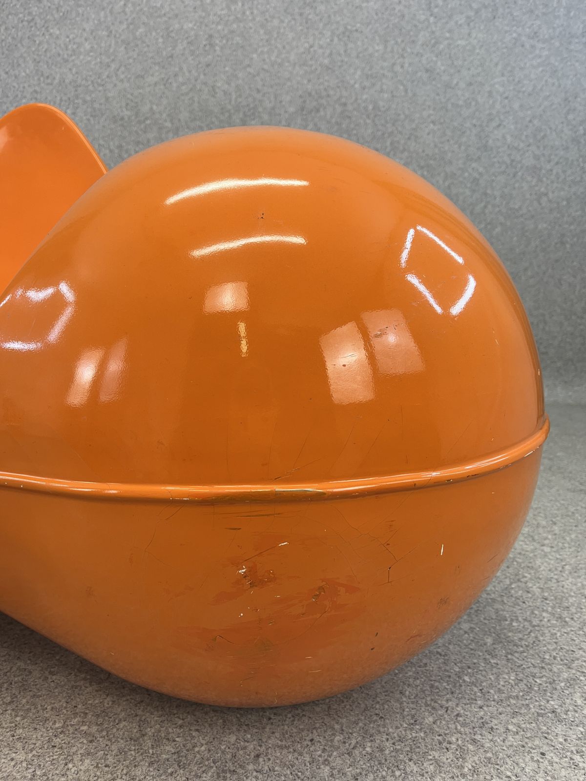 photo for sale Iconic Vintage Eero Aarnio Orange Tomato Chair, Space Age By Adelta