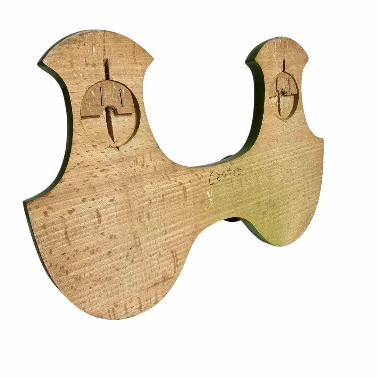 Vintage Houten Wandkapstok Met 2 Haken – Italiaans, Handgeschilderd Wandpaneel photo for sale