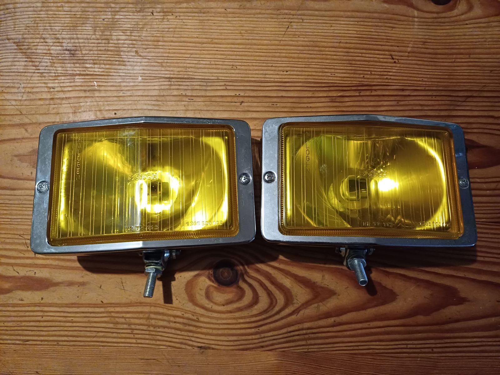Pair Of Bosch Headlights, 1970s