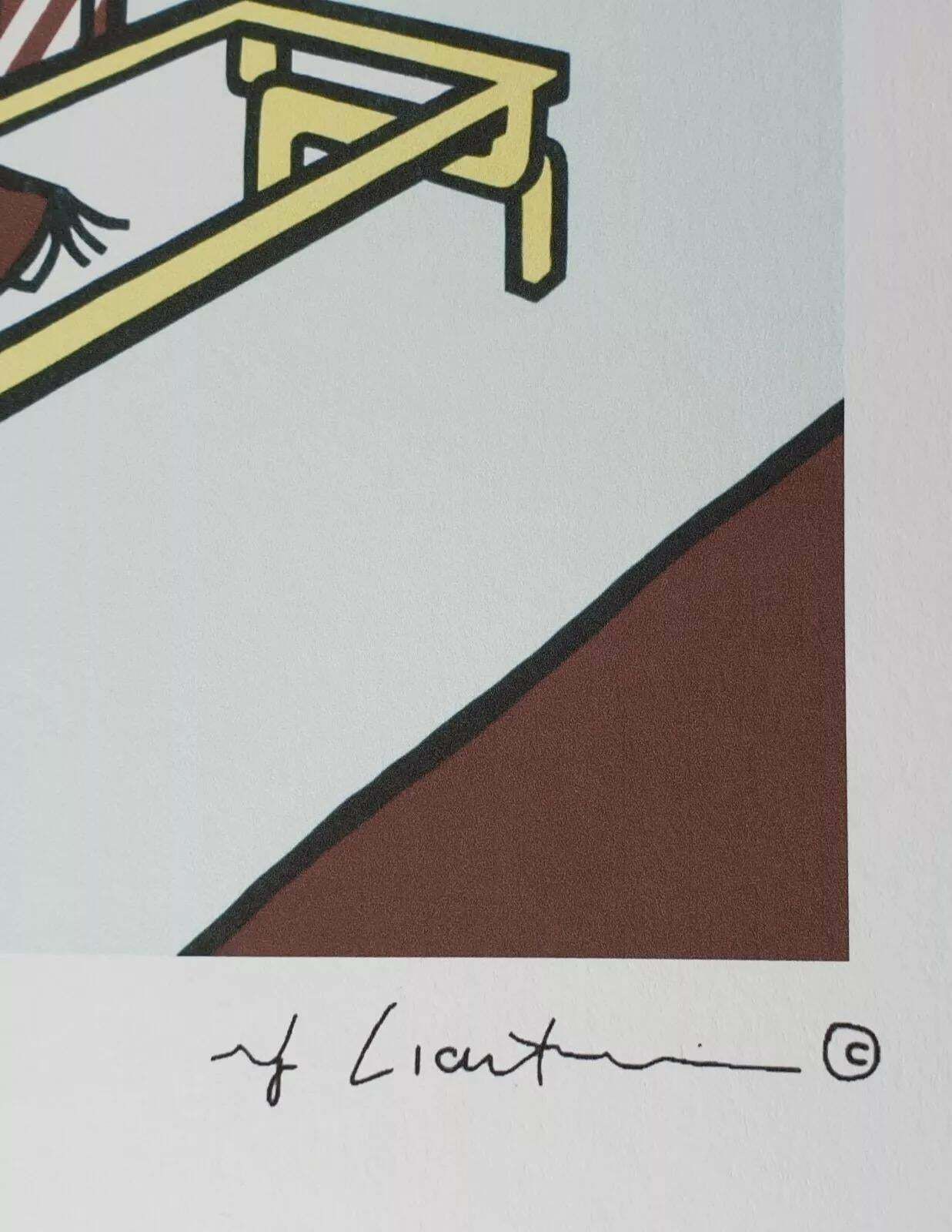 1980s After Roy Lichtenstein "Red Lamps" Limited Edition Lithograph photo for sale
