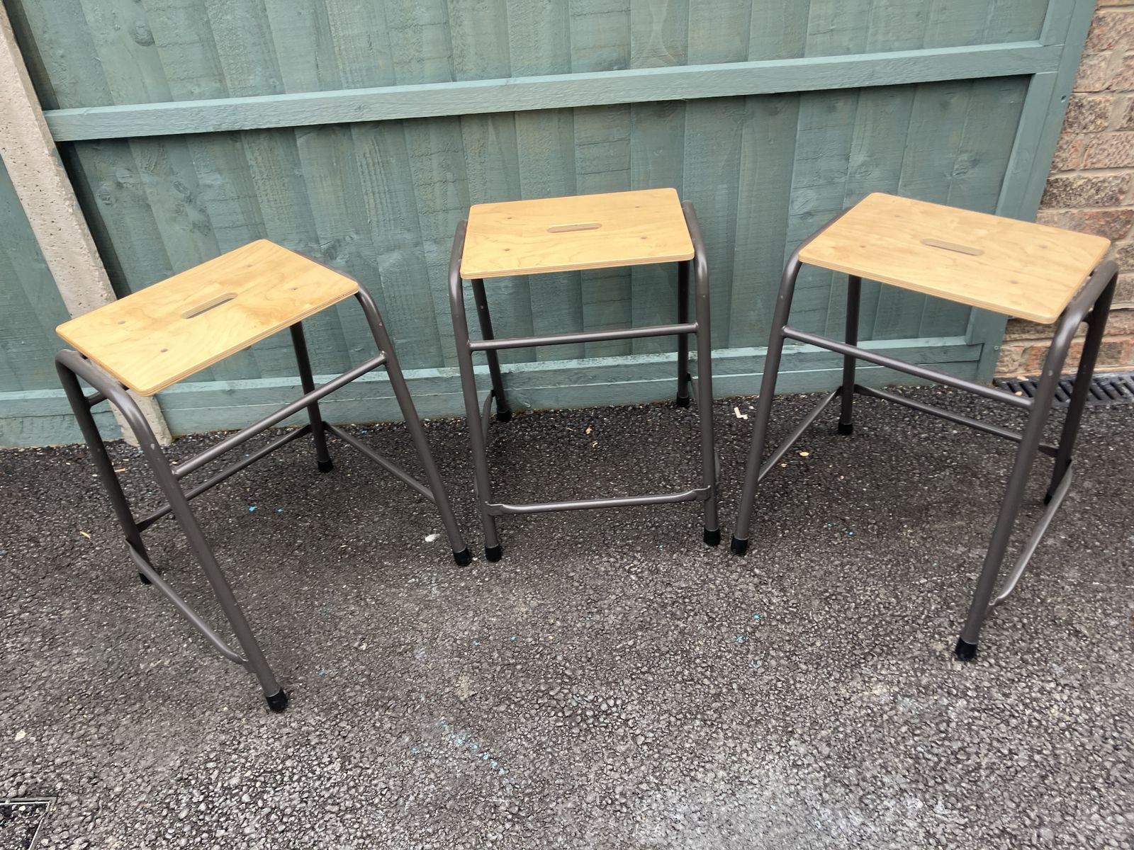 3 X Science Laboratory School Engineers Stools By Remploy Late Vintage photo furniture