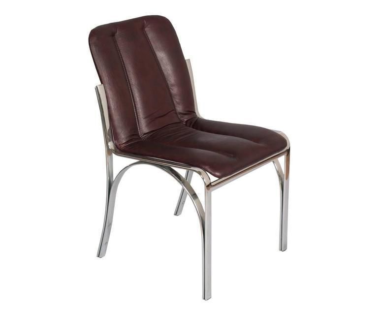 Italian 1970s Chairs Chromed Steel And Soft Leather By Rinaldi Mario Manner photo furniture