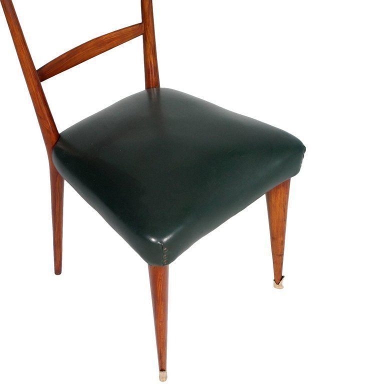Italian Midcentury Six Chairs Ico And Luisa Parisi Designers Cherrywood photo for sale