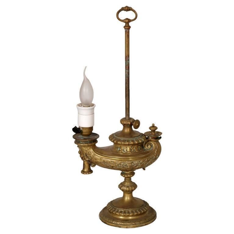 19th Century Table Lamp By Harvard Student Patent Wild & Wessel Aladino