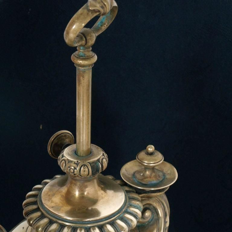 19th Century Table Lamp By Harvard Student Patent Wild & Wessel Aladino photo buy